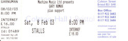 Bristol Ticket 2003